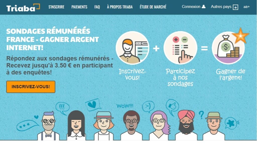 Pour vous inscrire sur Triaba